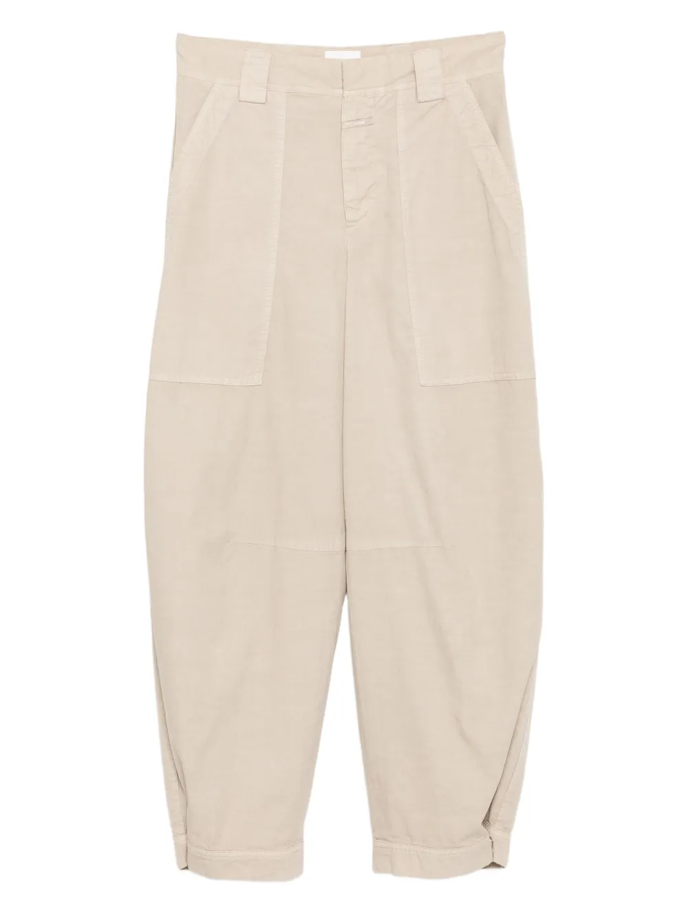 Closed logo-patched trousers | Neutrals | Image 1