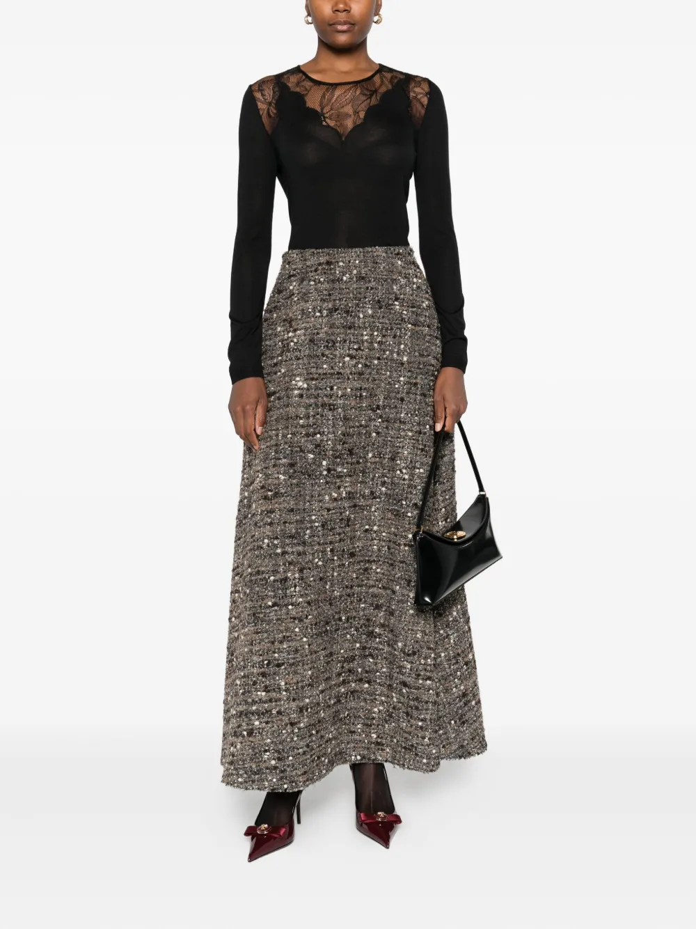 Giambattista Valli lace-insert long-sleeve top | Blouses | Image 2