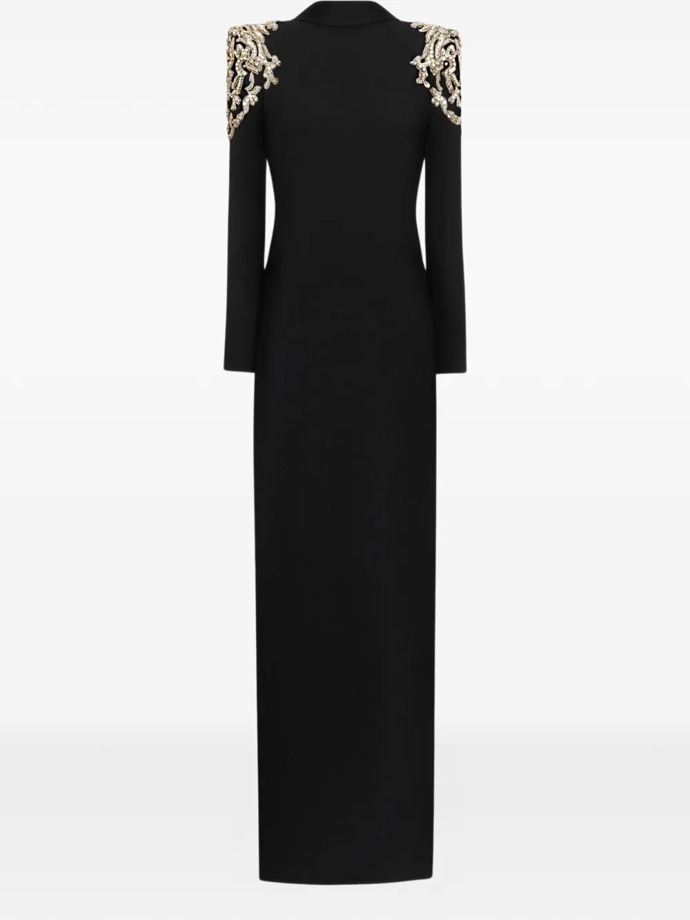 Zuhair Murad rhinestone-embellished long dress - Nero