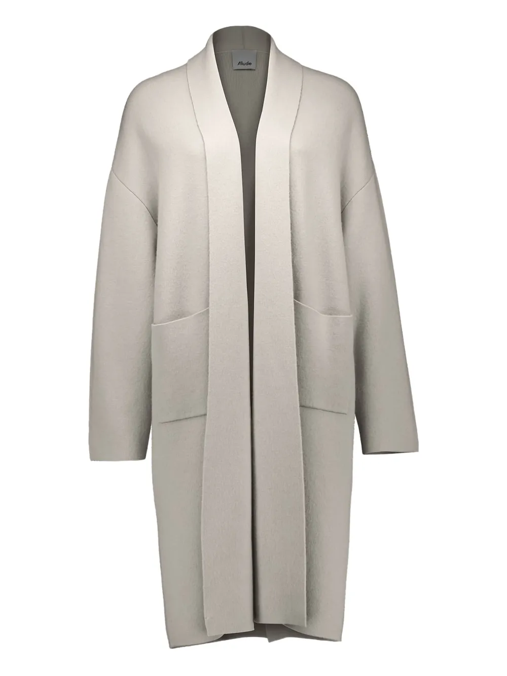 Allude patch-pocket knit coat | Grey | Image 1
