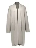 Allude patch-pocket knit coat - Grey