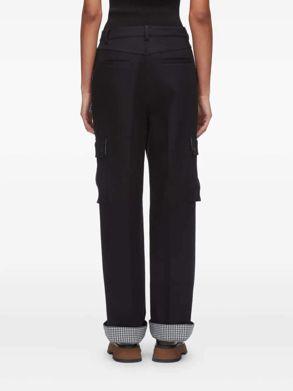 3.1 Phillip Lim Cuffed-hem Cargo Trousers In Black