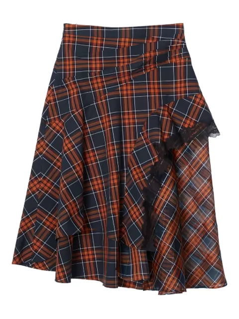 3.1 Phillip Lim falda asimétrica con ribete de encaje