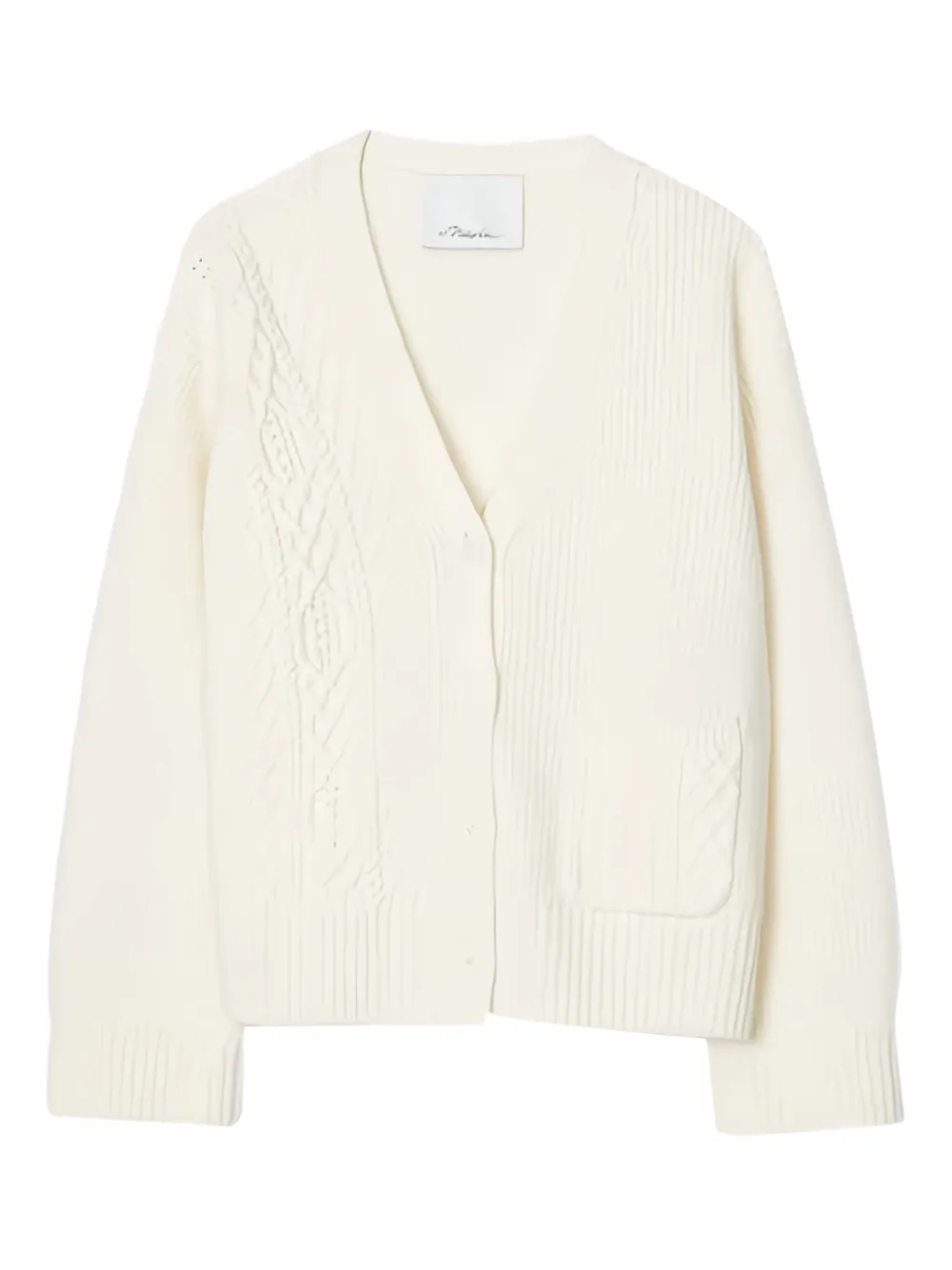 3.1 Phillip Lim cable-knit V-neck cardigan - Neutrals