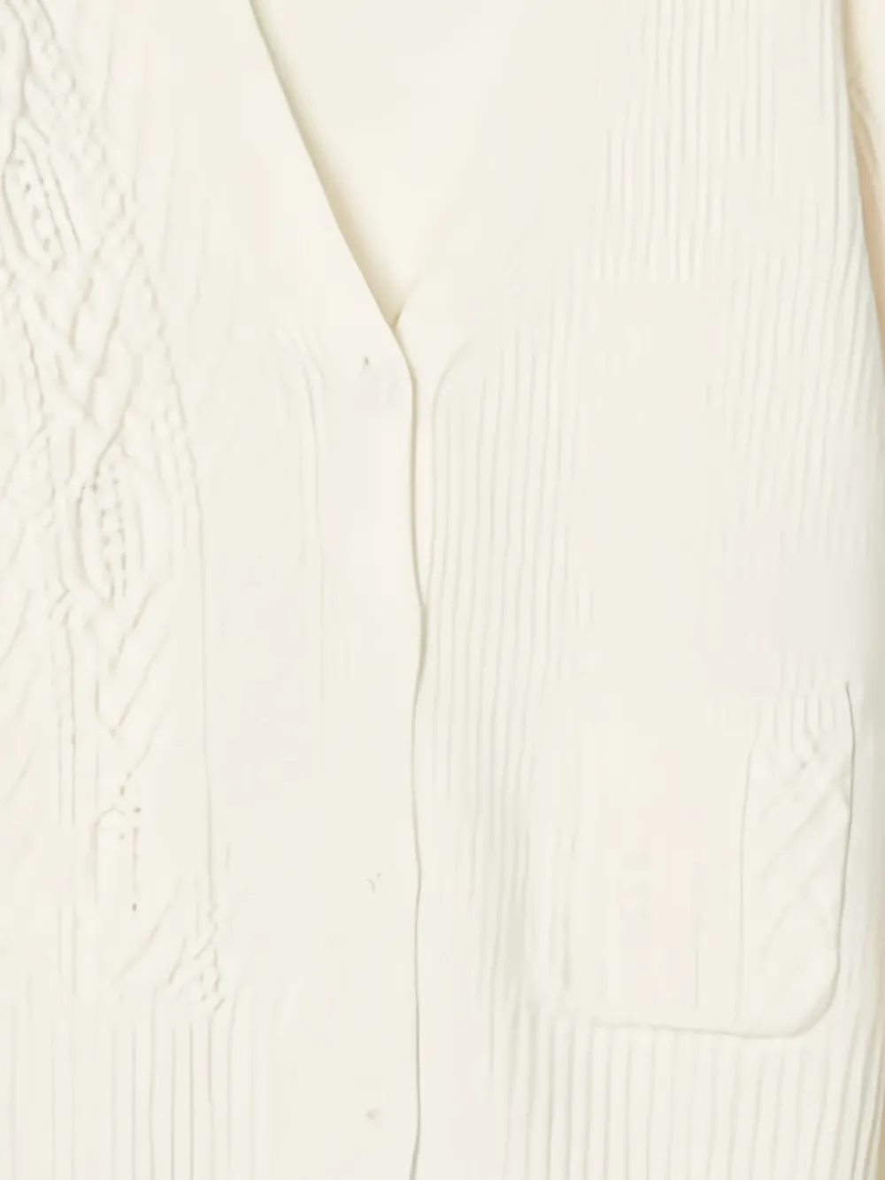 3.1 Phillip Lim Kabelgebreid vest met V-hals Beige