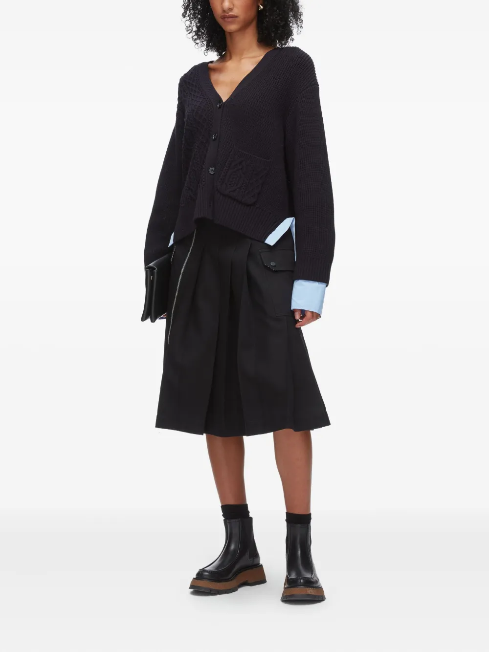 3.1 Phillip Lim Kabelgebreid vest Zwart