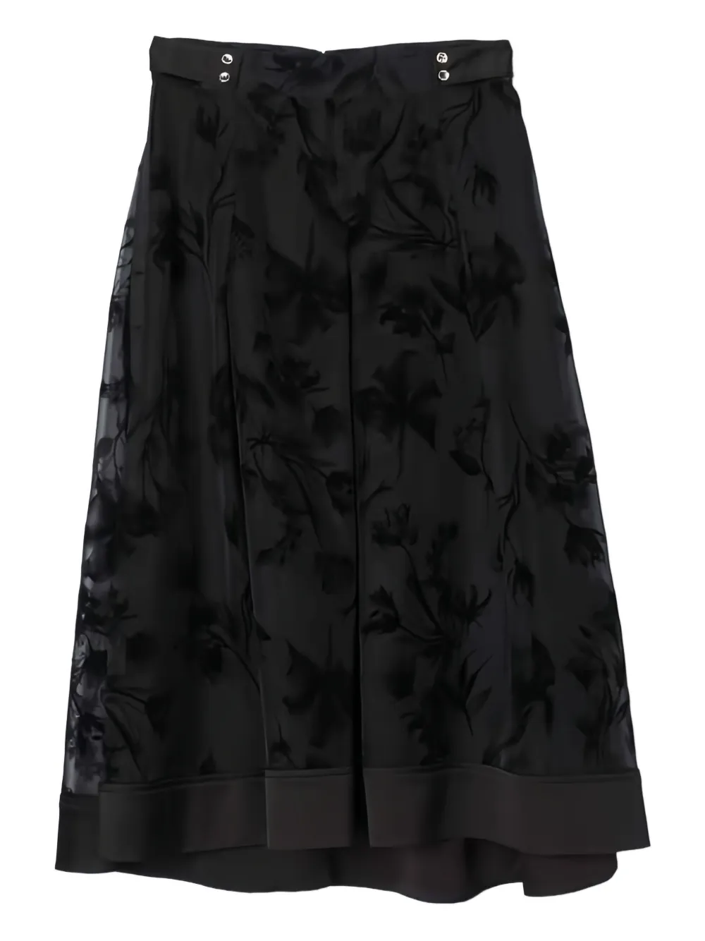 3.1 Phillip Lim jupe mi-longue à fleurs | noir | Image 1