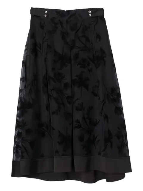 3.1 Phillip Lim embossed-florals midi skirt