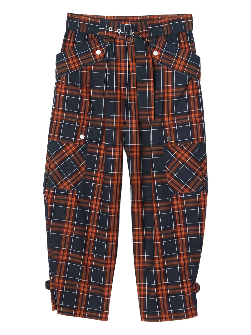 3.1 Phillip Lim Plaid-pattern Cropped Trousers In Blue