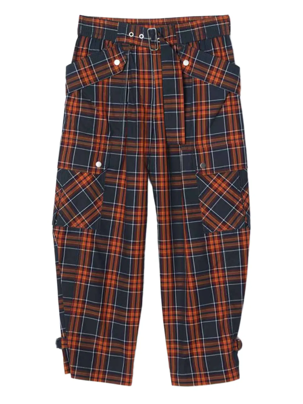 3.1 Phillip Lim Geruite cropped broek - Rood