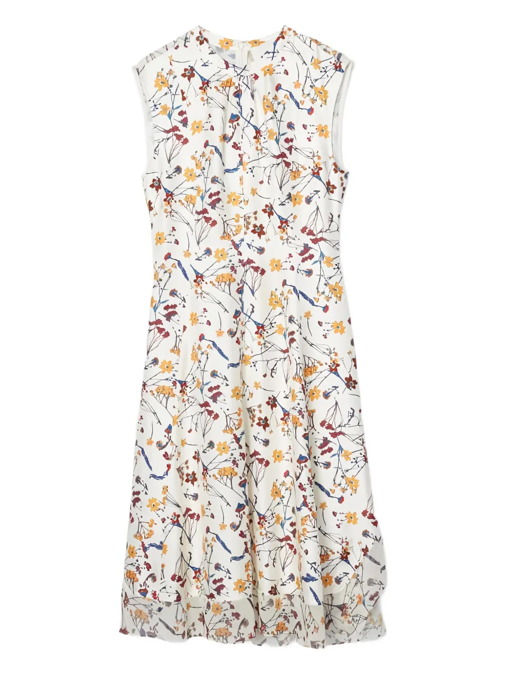 3.1 Phillip Lim robe mi-longue sans manches à fleurs | tons neutres | Image 1