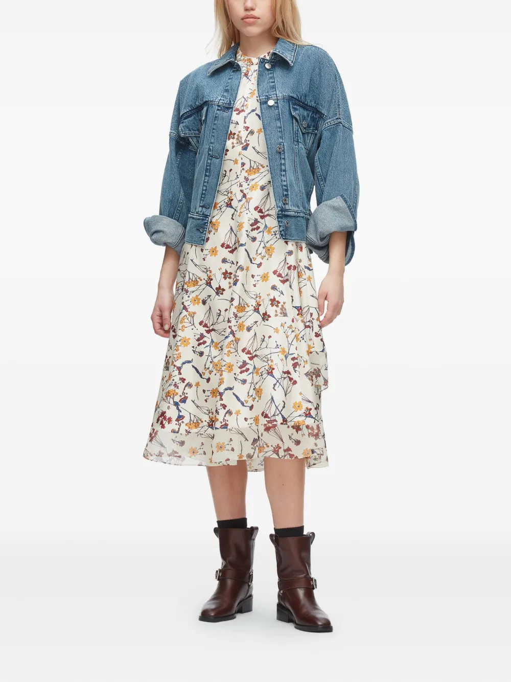 3.1 Phillip Lim Bliss floral-print sleeveless midi dress - Beige
