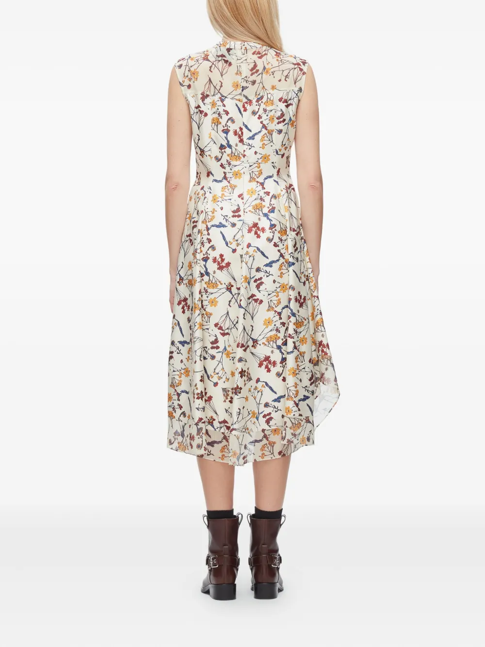 3.1 Phillip Lim Bliss mouwloze midi-jurk met bloemenprint Beige