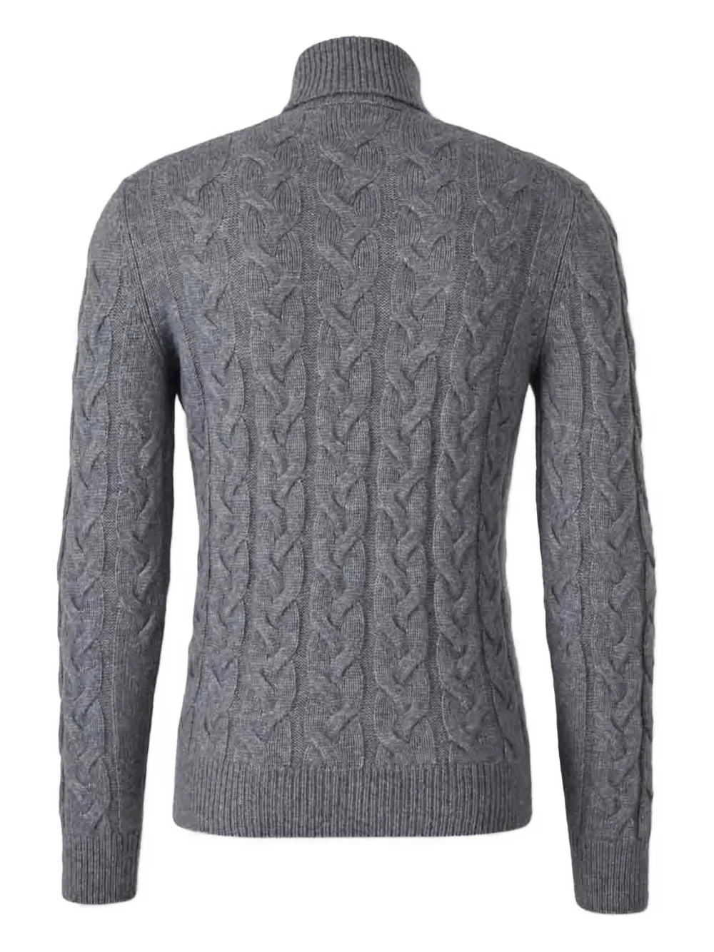 Gran Sasso cable-knit turtleneck sweater - Grijs