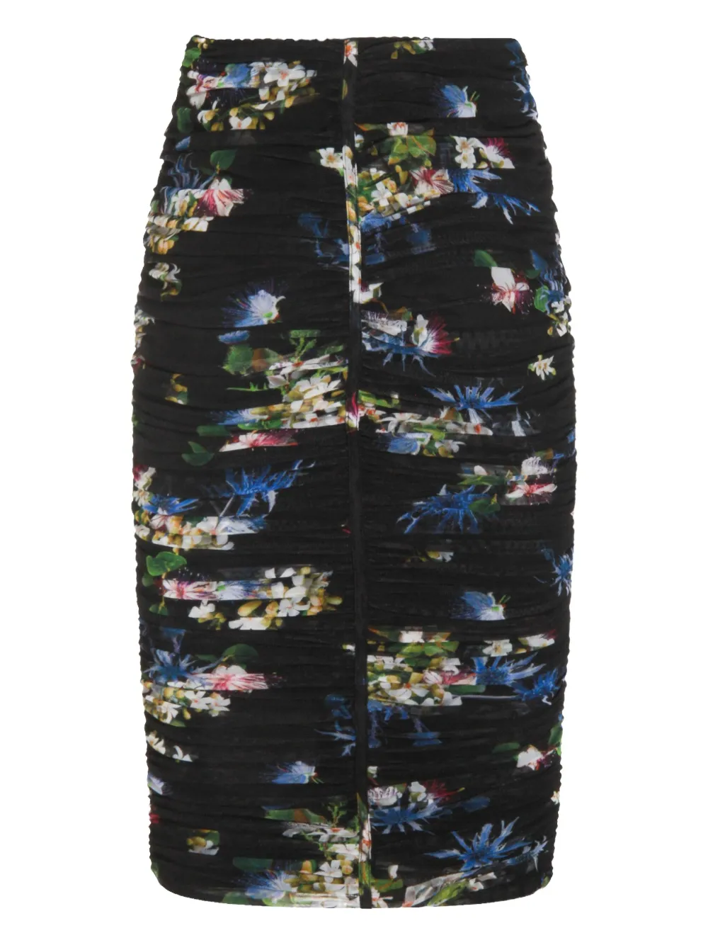 Blumarine Midi-jurk met bloemenprint Zwart