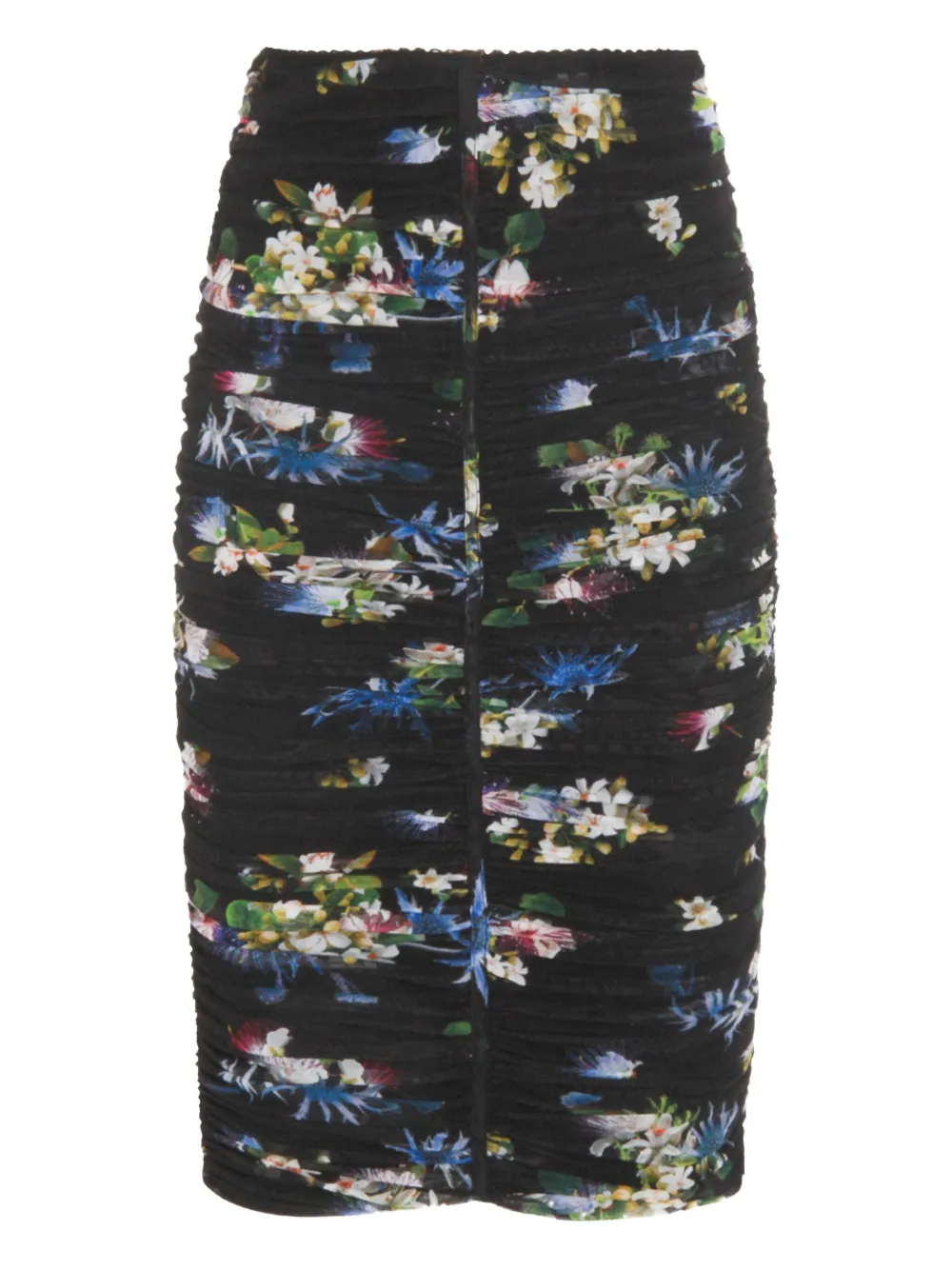 Blumarine Midi-jurk met bloemenprint - Zwart