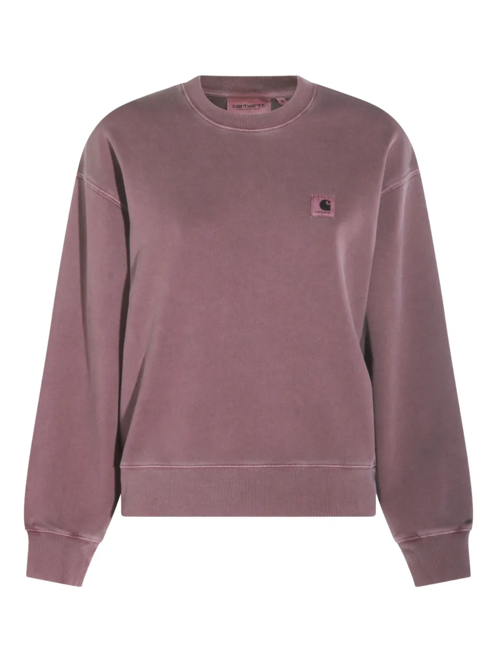 Carhartt WIP logo-patch crew-neck sweatshirt Paars