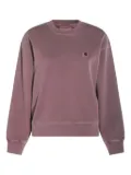 Carhartt WIP logo-patch crew-neck sweatshirt - Purple