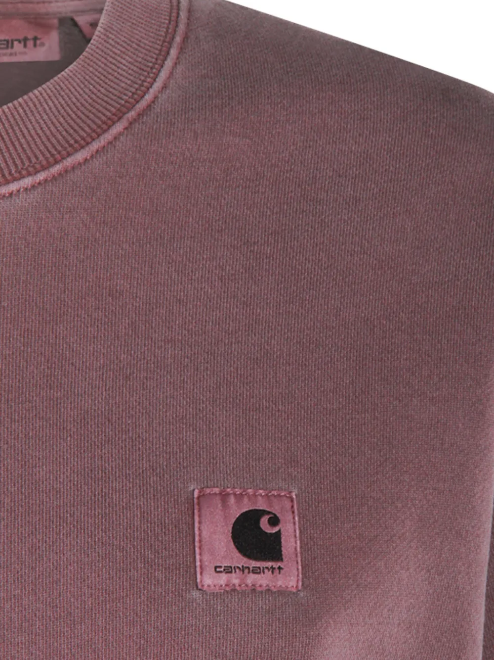 Carhartt WIP logo-patch crew-neck sweatshirt Paars