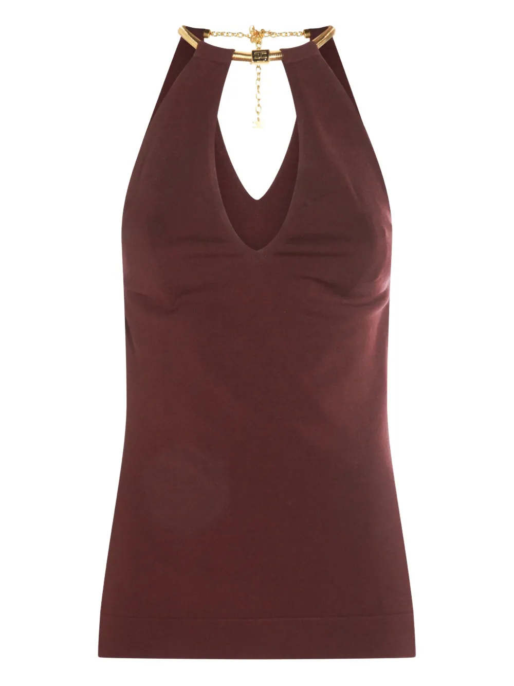 Elisabetta Franchi Mouwloze top Rood