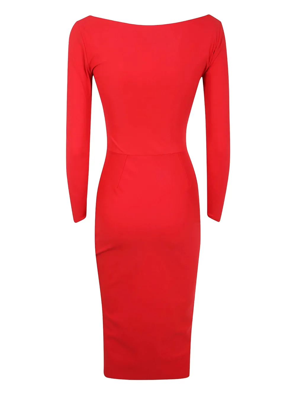 CHIARA BONI La Petite Robe sweetheart-neckline pencil midi dress - Rood