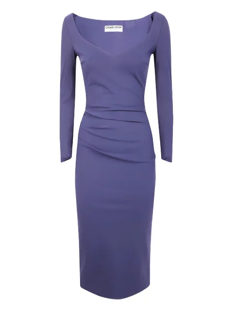 CHIARA BONI La Petite Robe long-sleeve draped midi dress