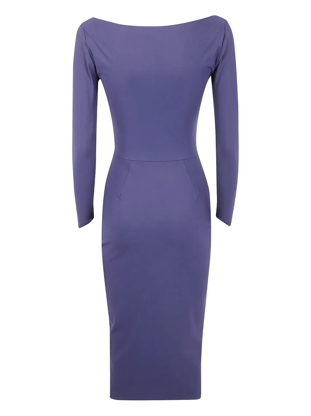 CHIARA BONI La Petite Robe long-sleeve draped midi dress - Paars