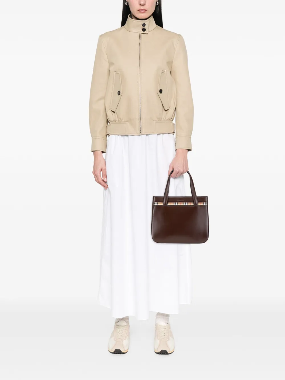 Burberry Pre-Owned 2000-2017 House Check Canvas Trimmed Leather handbag | Pre-Owned | Image 2
