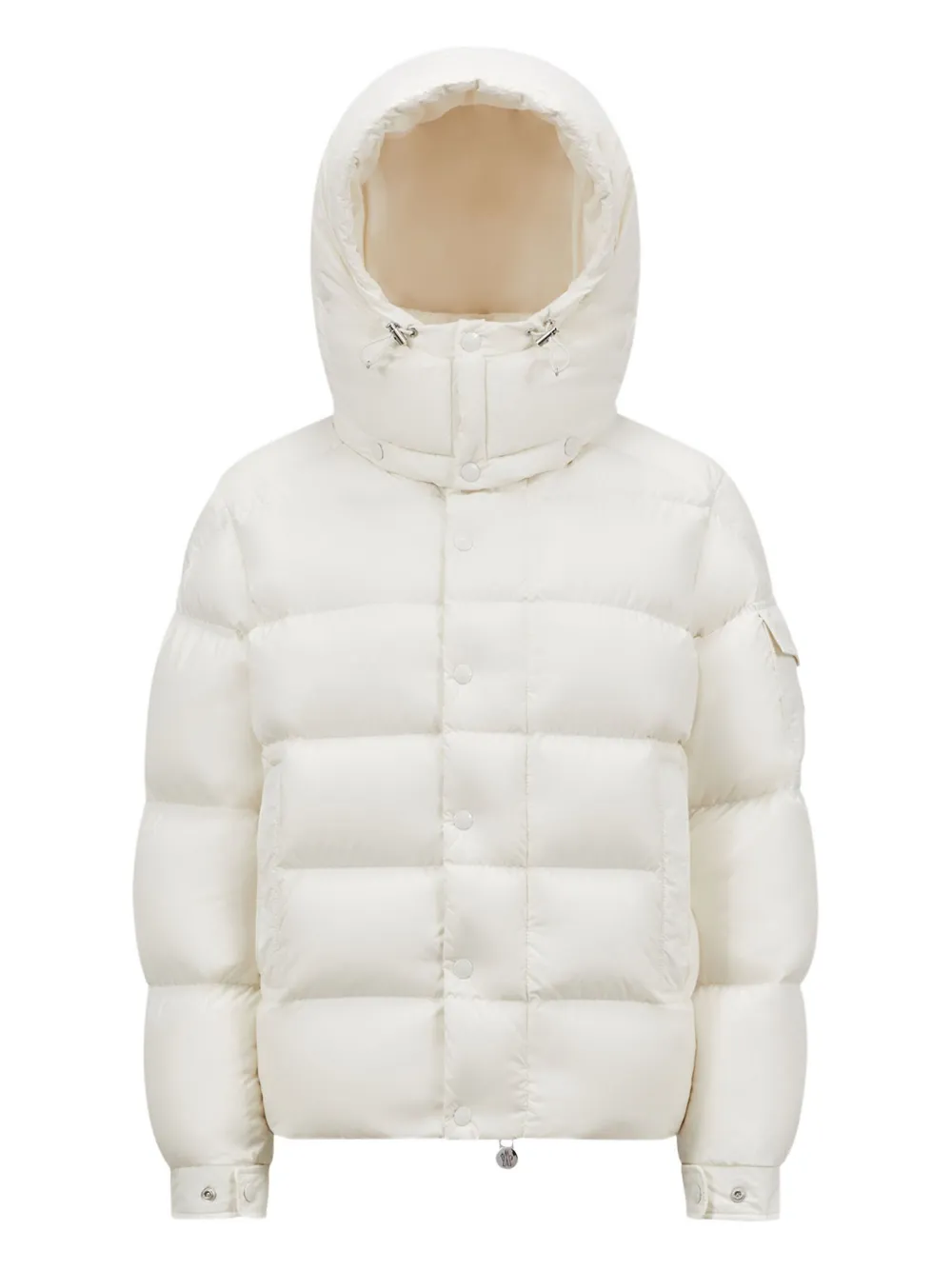 Moncler Donsjack met capuchon Wit