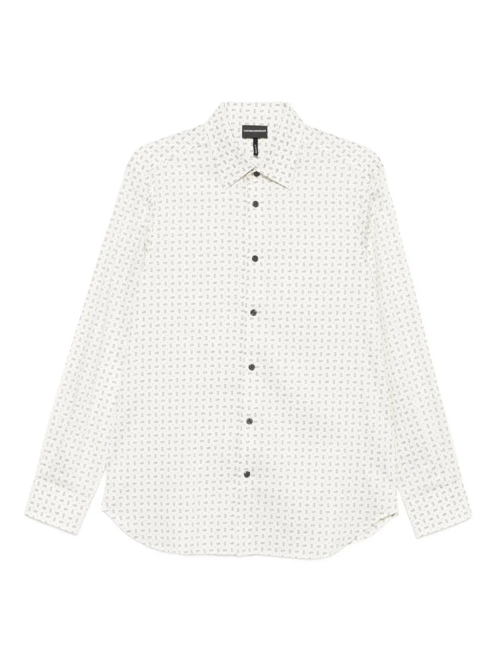 Emporio Armani logo-print long-sleeve shirt | Neutrals | Image 1