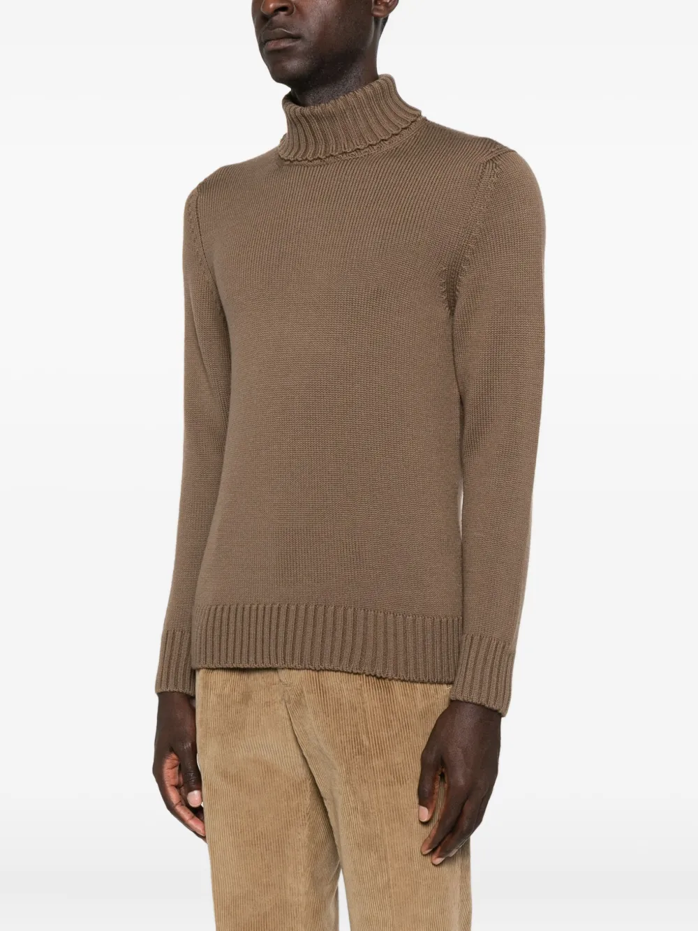 Drumohr Turtleneck Sweater In Brown