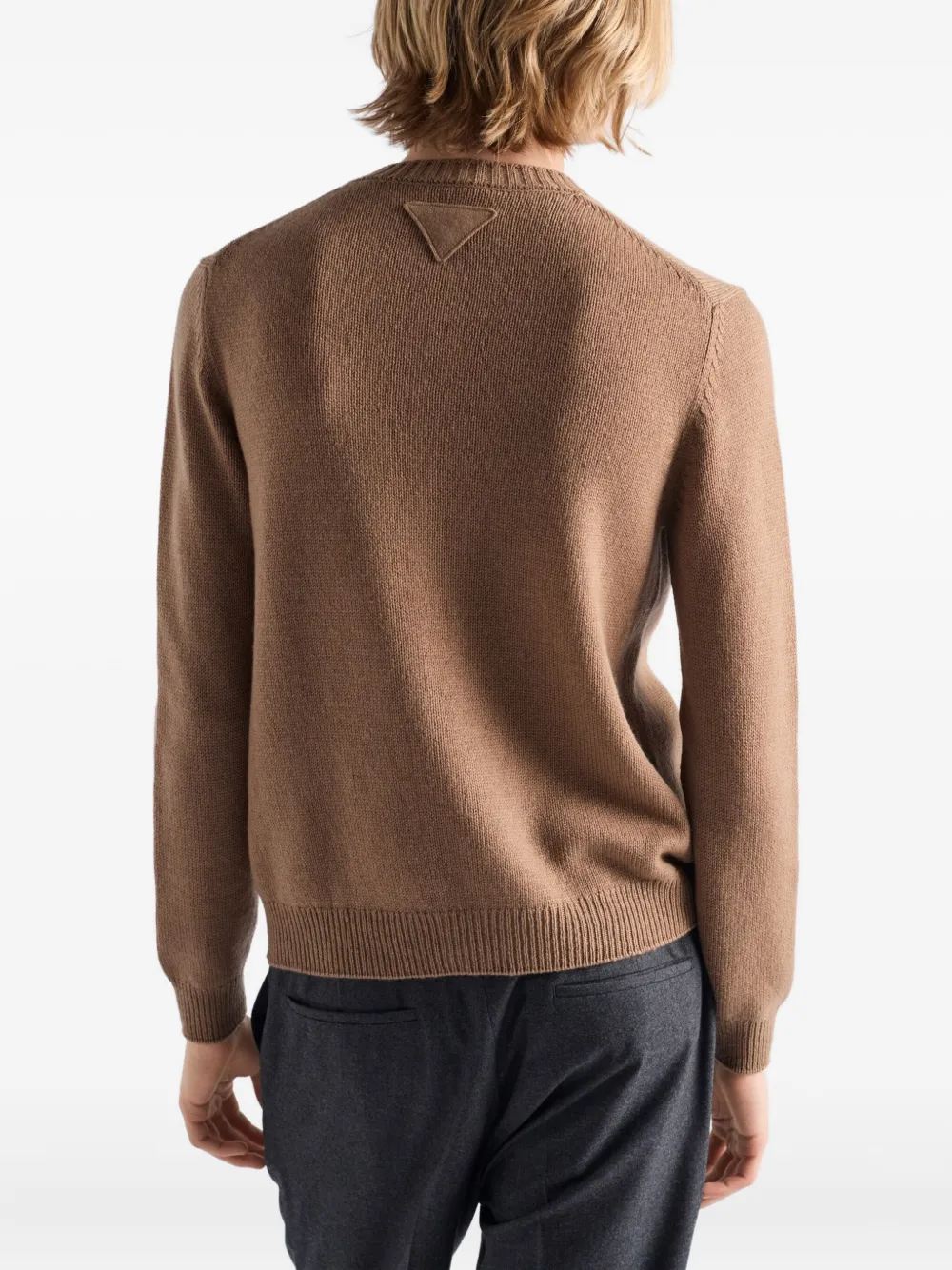 Prada Camel-coloured Cardigan In Cashmere In Brown