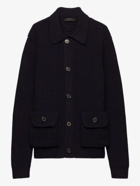 Prada ribbed cardigan