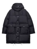 Prada hooded padded coat - Blue