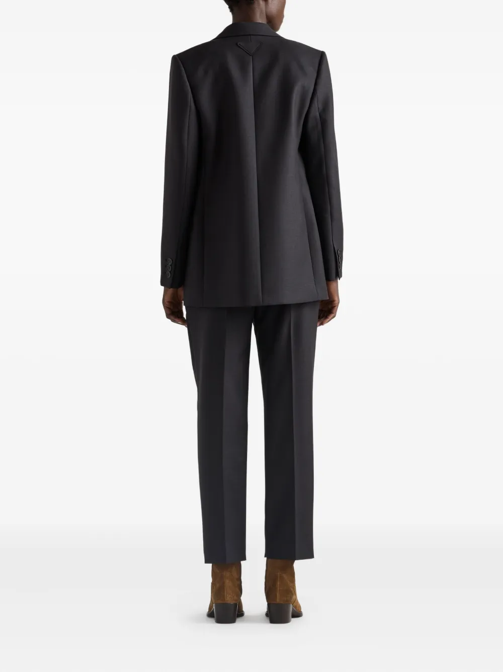 Prada Notched-lapel Blazer In Black