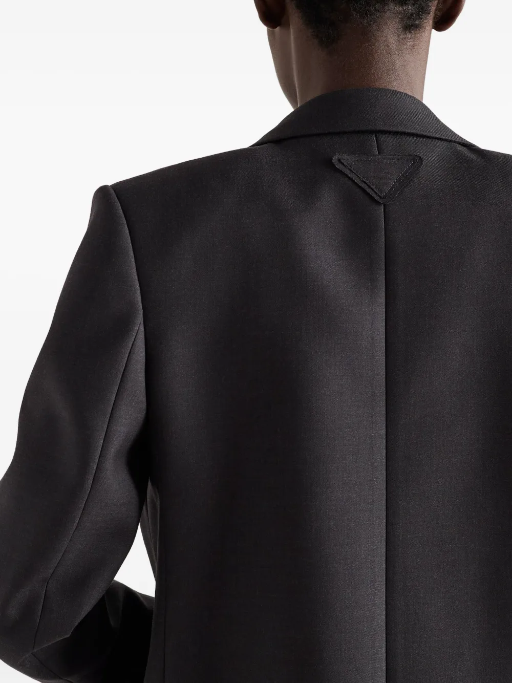 Prada Notched-lapel Blazer In Black