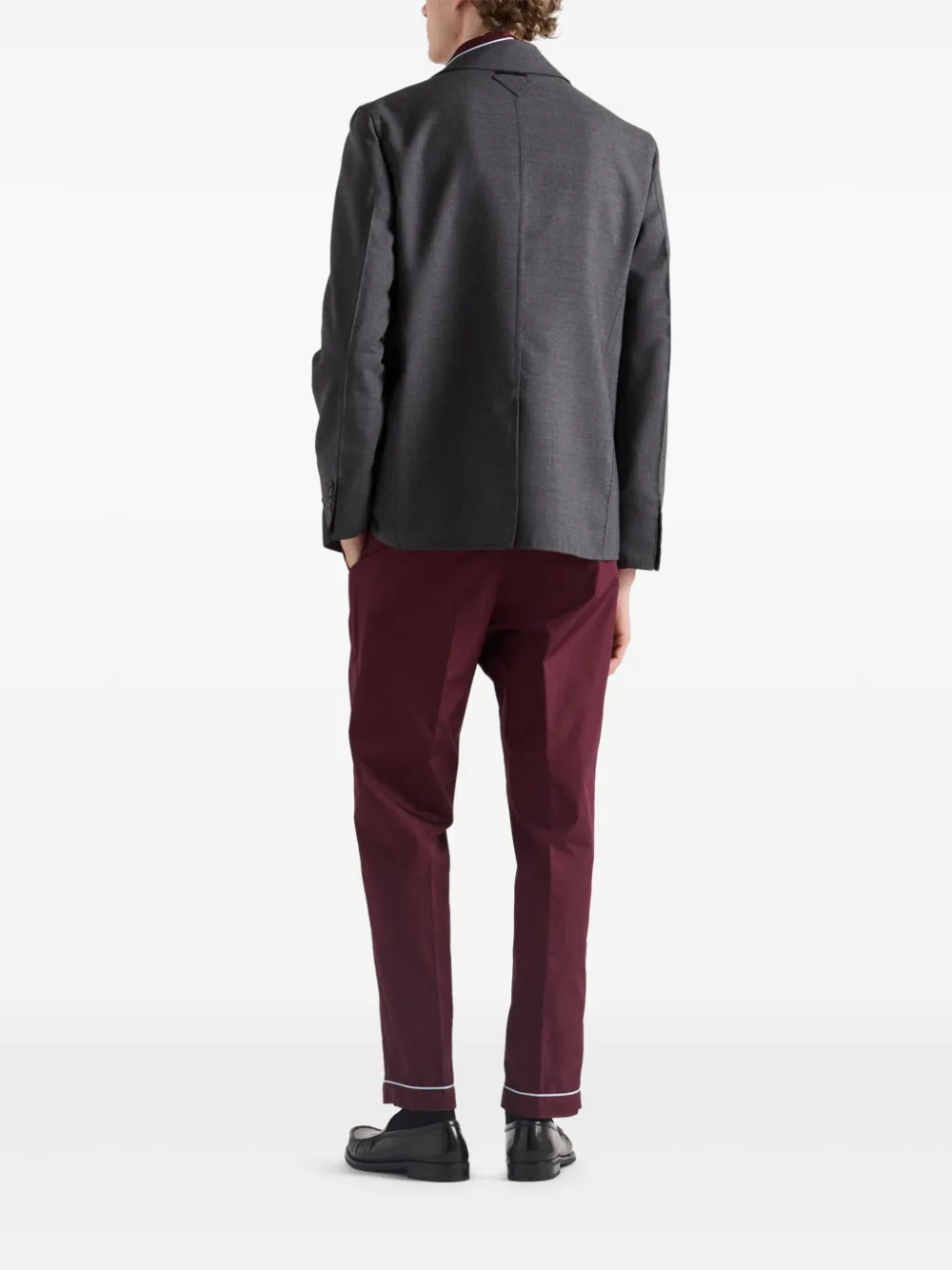Prada two-button notch-lapel blazer Grijs