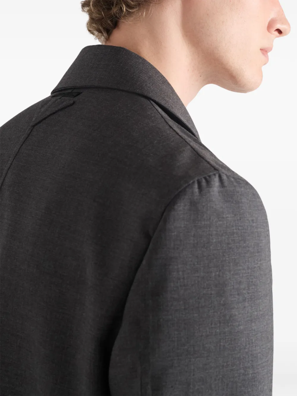 Prada two-button notch-lapel blazer Grijs