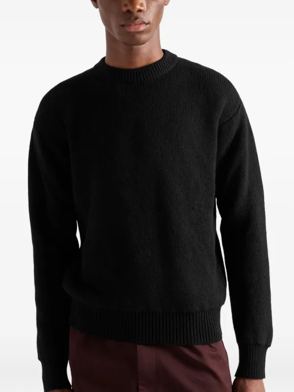 Prada Cashmere crew-neck Sweater | Black | FARFETCH