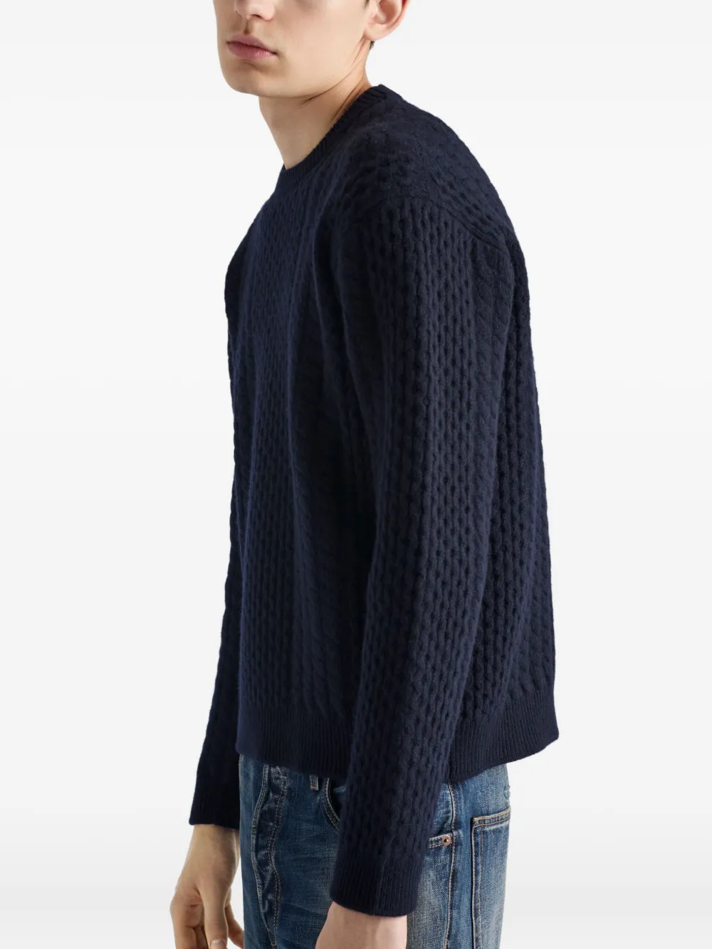 Prada wool crew-neck sweater Blauw