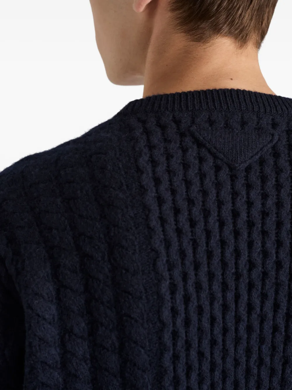 Prada wool crew-neck sweater Blauw