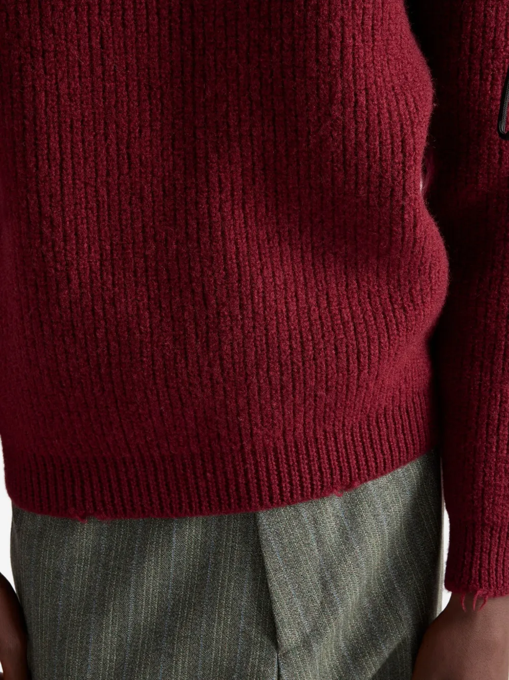 Prada Wollen trui met ronde hals en hanger Rood