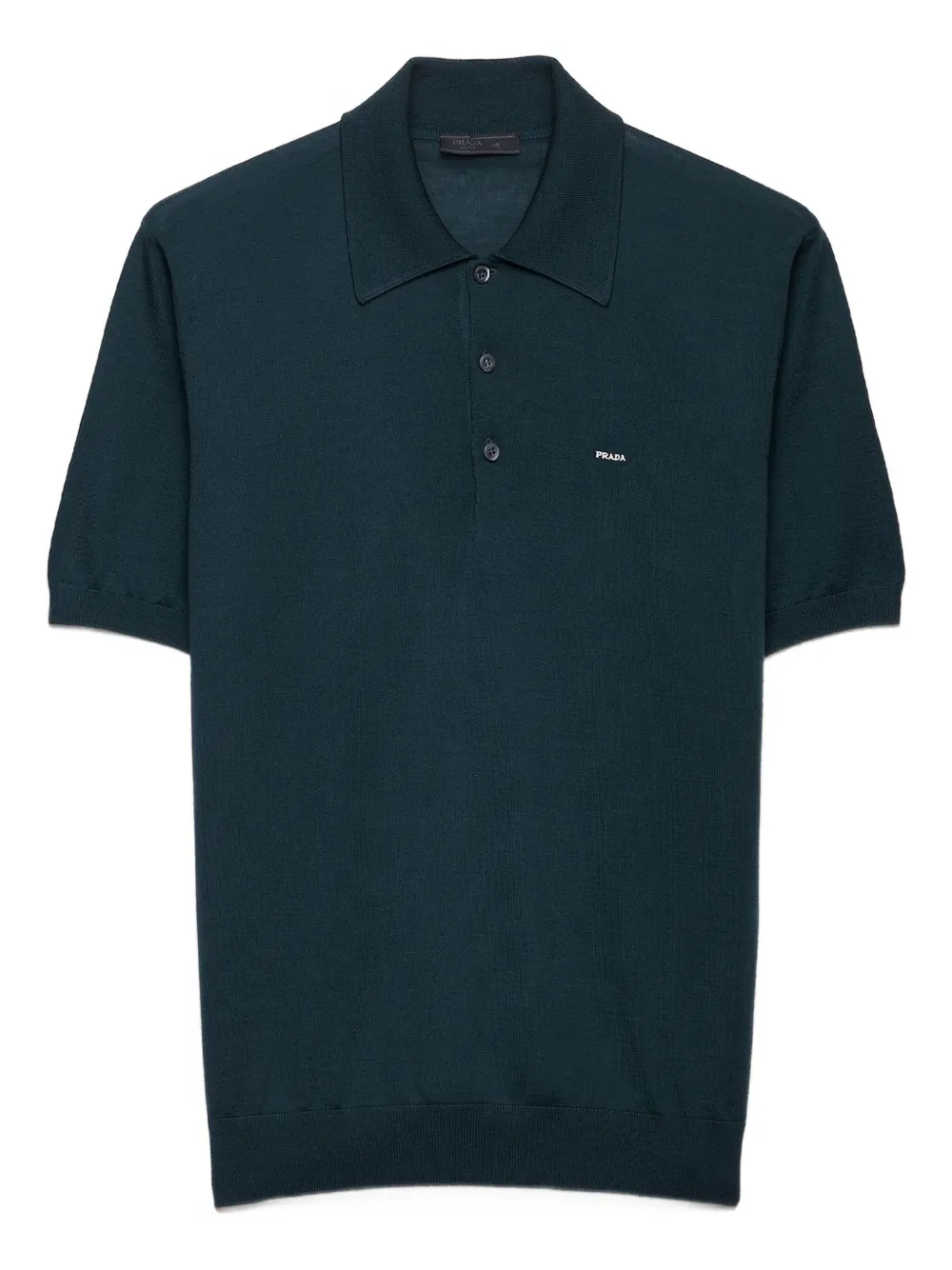 Prada Wollen poloshirt met borduurwerk Groen