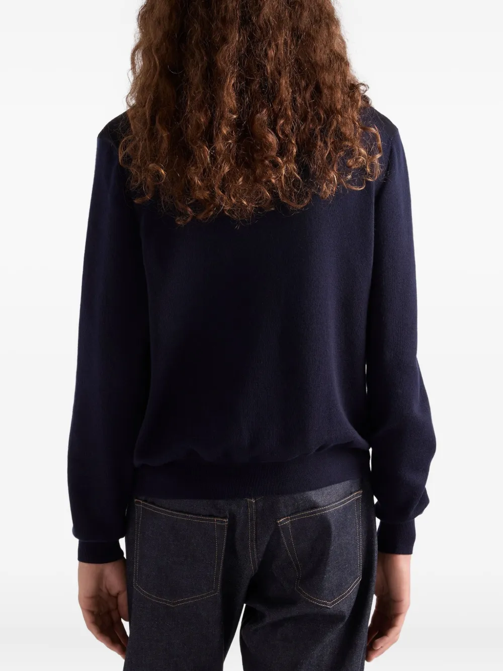 Prada Kasjmier vest met rits Blauw