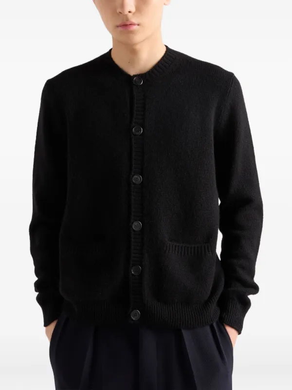 Wool Prada Cashmere Cardigan Prada Cashmere Cardigan Black FARFETCH