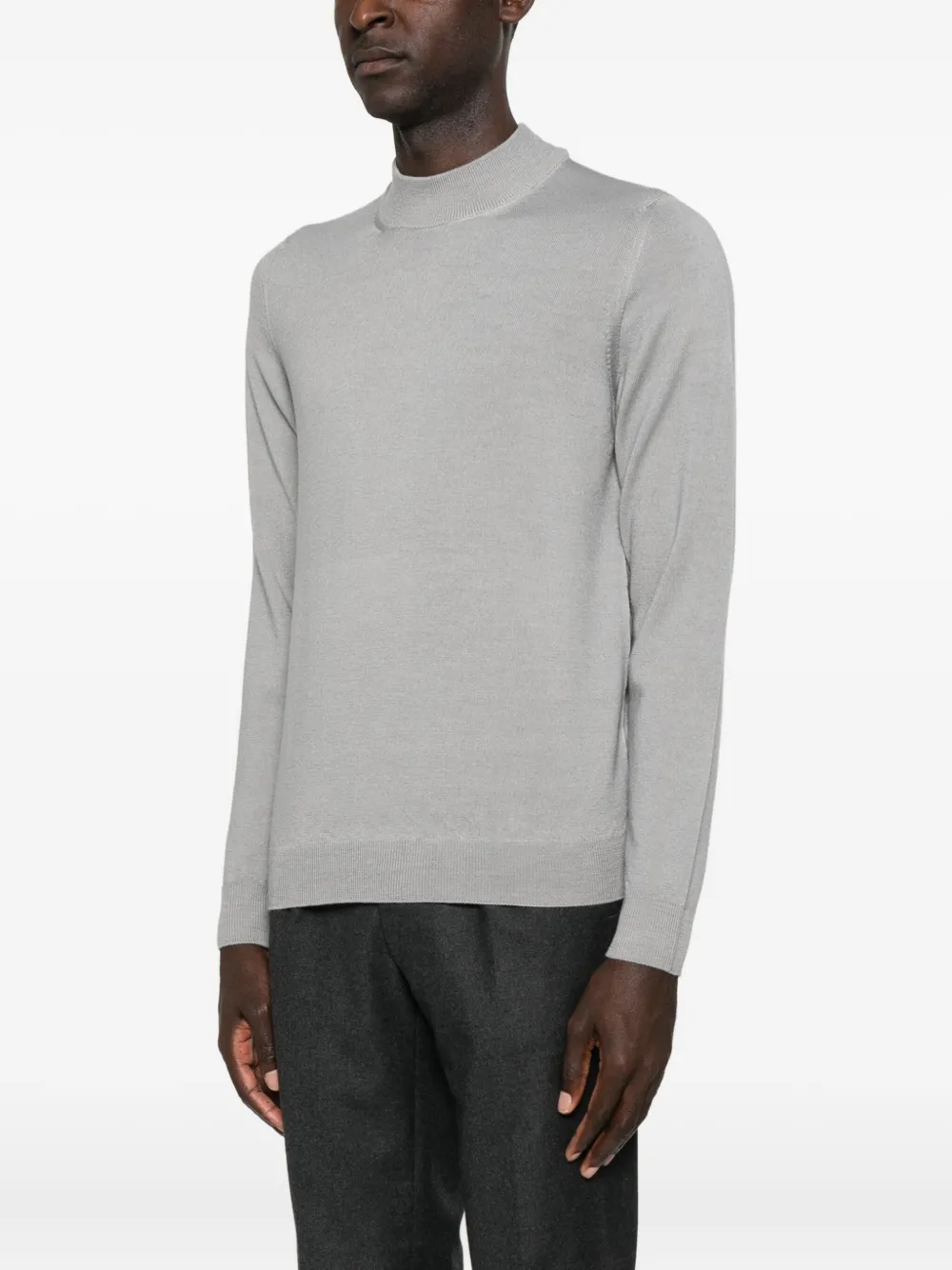 Drumohr High-neck Sweater In Gray