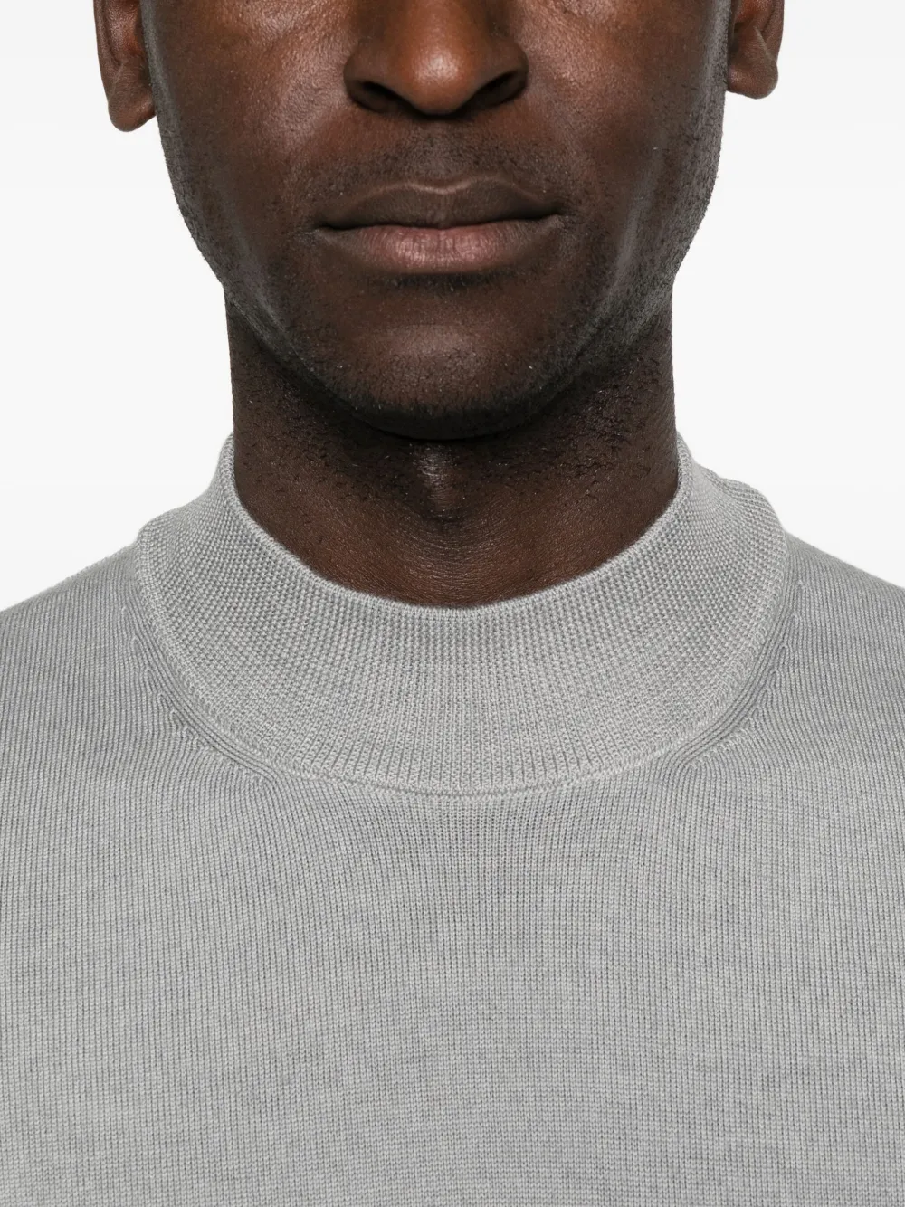 Drumohr High-neck Sweater In Gray