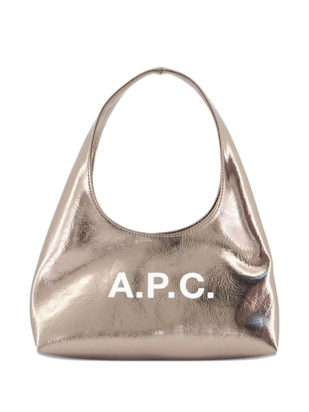 A.P.C. Metallic schoudertas met handgreep Grijs