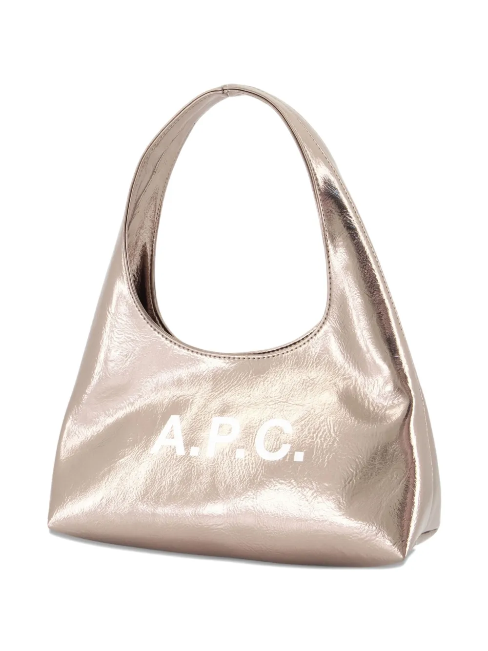 A.P.C. Metallic schoudertas met handgreep - Grijs