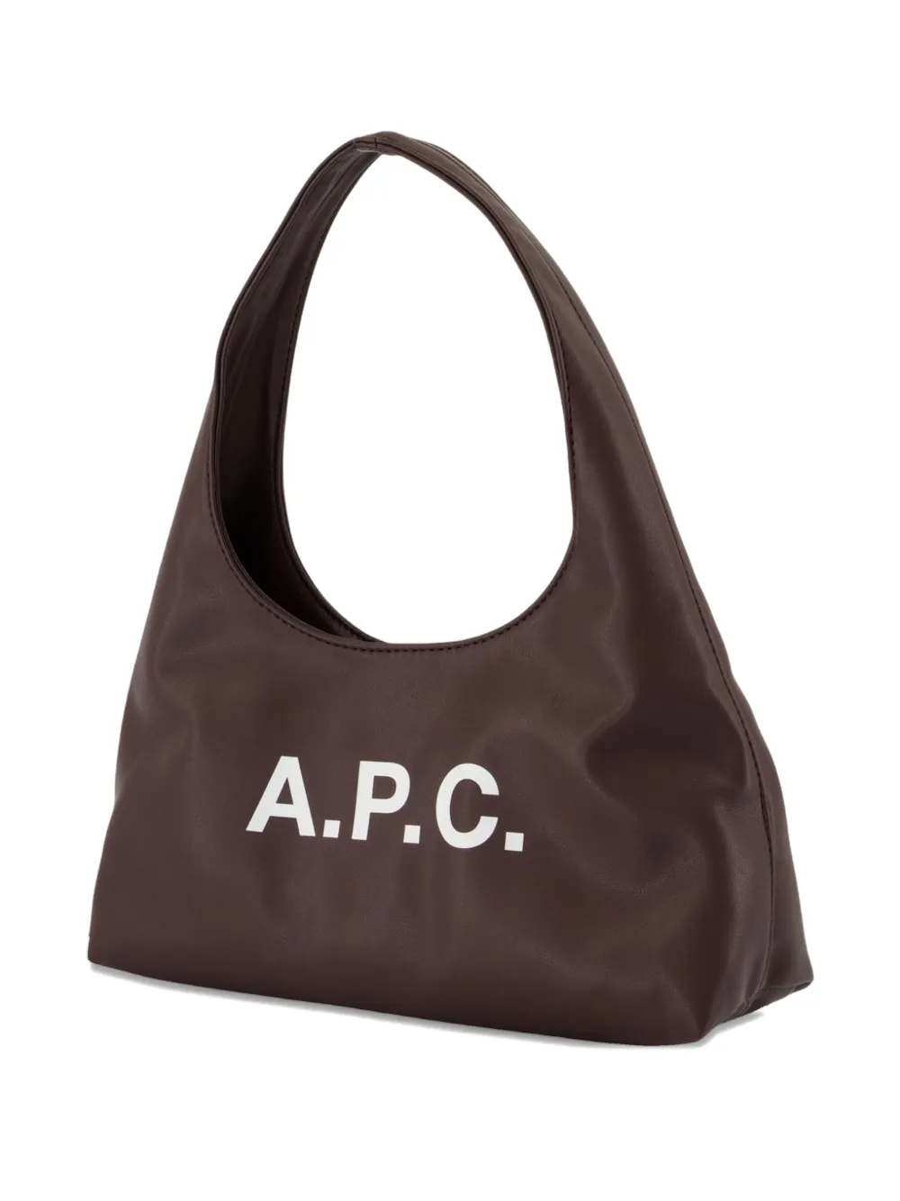 A.P.C. Schoudertas met logoplakkaat Bruin